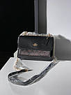 Жіноча сумка Коуч чорна Coach Black Mini Klare Crossbody in Signature, фото 10