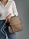 Жіночий рюкзак Коуч бежевий Coach Beige Jordyn Backpack in Signature Canvas, фото 6