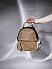 Жіночий рюкзак Коуч бежевий Coach Beige Jordyn Backpack in Signature Canvas, фото 8