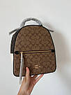 Жіночий рюкзак Коуч бежевий Coach Beige Jordyn Backpack in Signature Canvas, фото 3