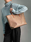 Жіноча сумка Коуч бежева Coach Beige Reversible Signature City, фото 3