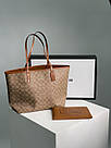 Жіноча сумка Коуч бежева Coach Beige Reversible Signature City, фото 4