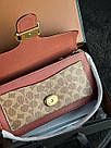 Жіноча сумка Коуч коричнева Coach Brown Tabby Red/Beige Shoulder Bag In Signature, фото 9