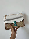 Жіноча сумка Коуч бежева Coach Beige Lane Shoulder Bag In Colorblock Signature, фото 4