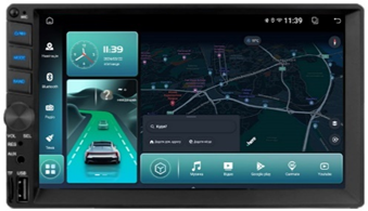 Магнітола 2DIN DriveX UN2 AND 7" Android 10, 4 ядра, 2/32 ГБ, Bluetooth, GPS, CarPlay, Android Auto