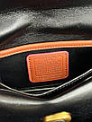 Жіноча сумка Коуч чорна Coach Black Leather Covered C Closure Puffy Tabby, фото 10