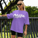 Футболка Oversize лаванда Milfa, фото 3