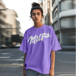 Футболка Oversize лаванда Milfa