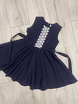 Опт Сарафан класичний шкільний, р. 122-140, чорний з мереживом