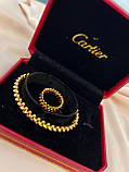 Cartier кільце та браслет із ЗУБЧИКАМИ / Cartier набір/  Красива подарункова упаковка - коробочка з оксамитом та пакет, фото 11