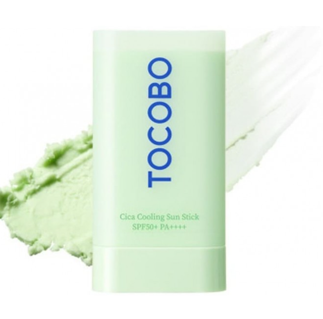 Заспокійливий сонцезахисний стік для чутливої шкіри TOCOBO CICA COOLING SUN STICK Сонцезахисний стік з охолоджувальним ефектом TOCOBO CICA COOLING SUN STICK SPF50+ PA++++