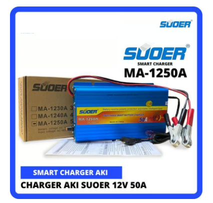 Автомобільний зарядний пристрій для акумулятора Suoer MA-1250A 12V 50A, фото 1