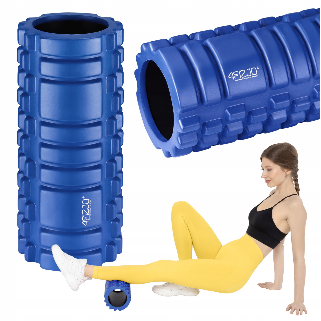 Масажний ролик 4FIZJO 33 x 14 см (валик, роллер) Blue (P-5907739310071)