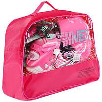 Роликові ковзани Banwei дитячі розсувні із захистом та шоломом, фото 2