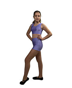 Шорти для гімнастики бузкові, біфлекс