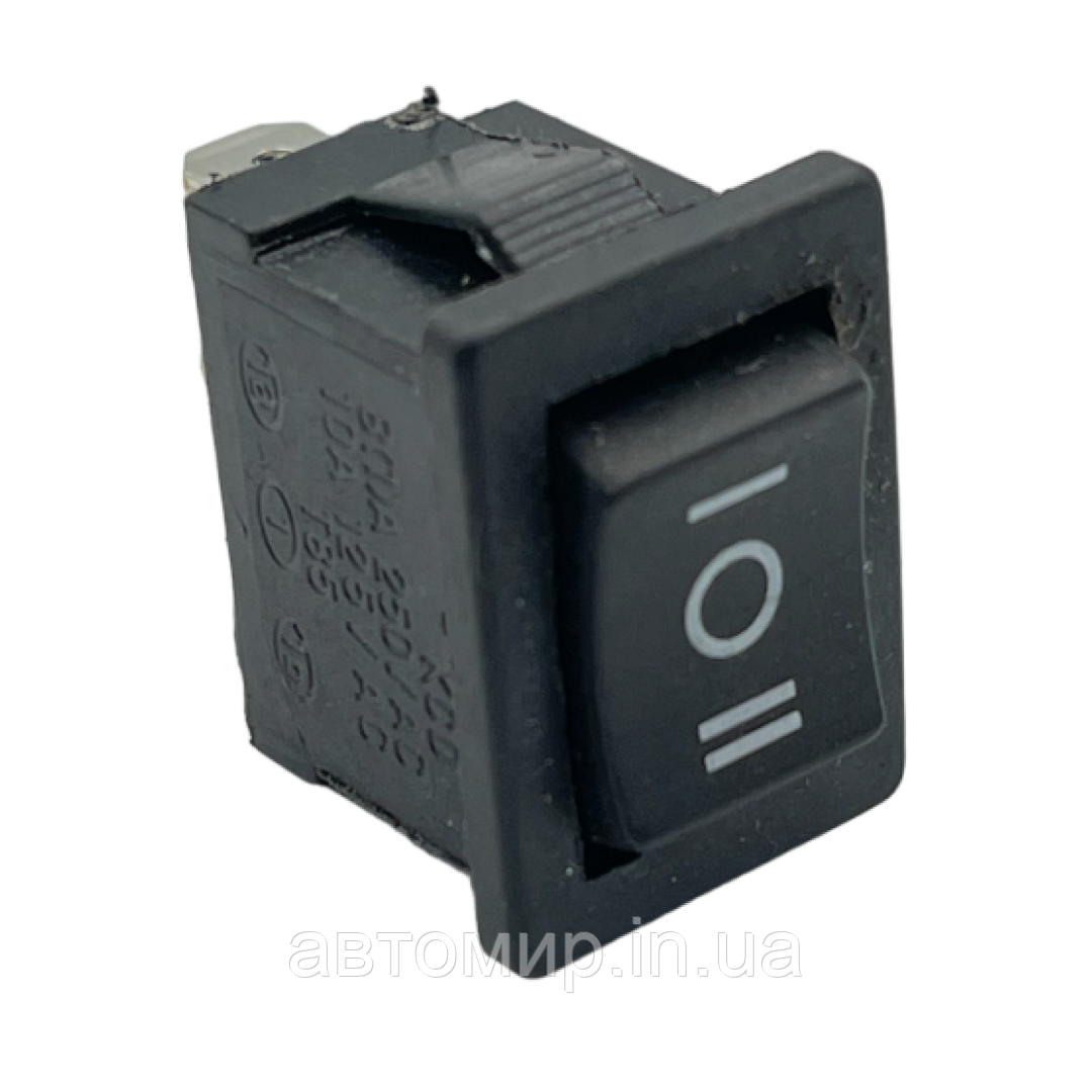 Автомобільний тумблер-перемикач прямокутної форми чорного кольору 12-220V 3 положення FL-207342, фото 1
