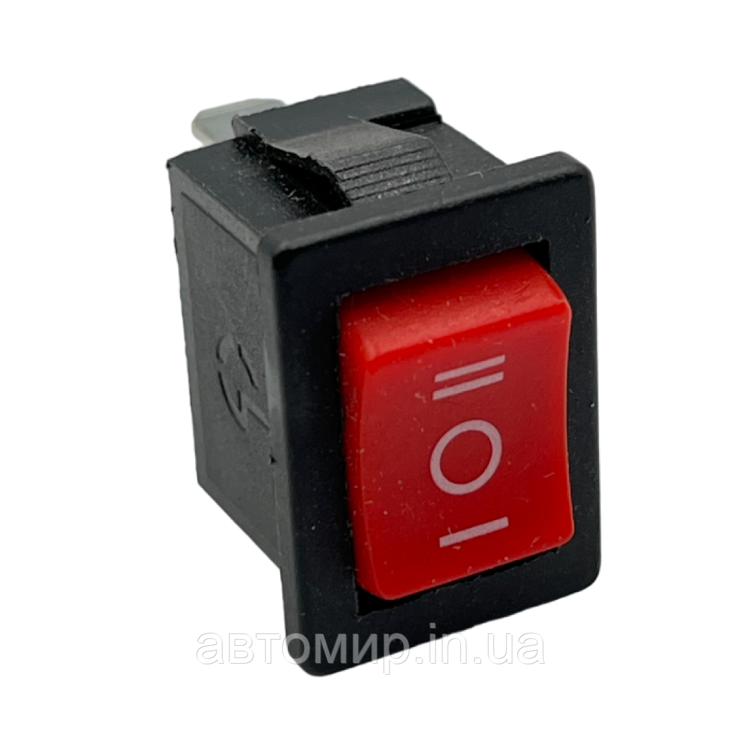 Автомобільна кнопка-перемикач прямокутної форми червоного кольору 12-220V, 3 положення FL-229564, фото 1