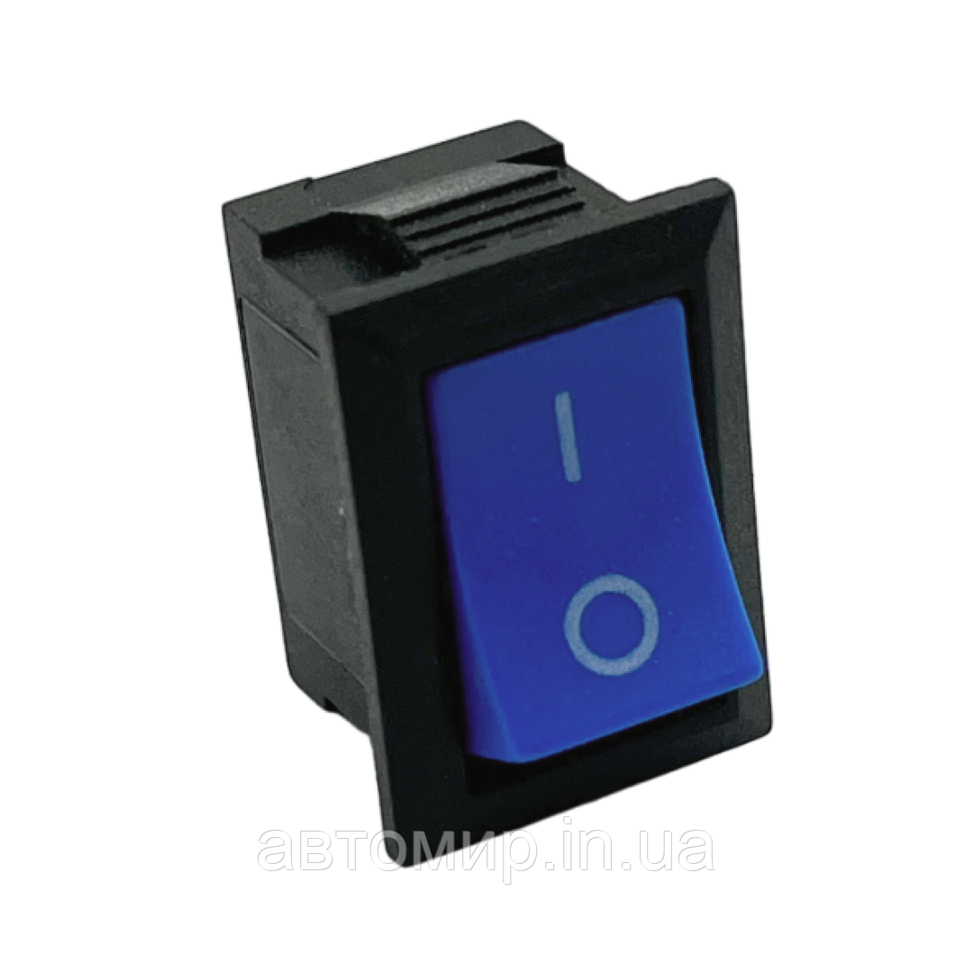 Автомобільна кнопка-перемикач прямокутної форми синього кольору 12-220V, 2 положення FL-251786, фото 1