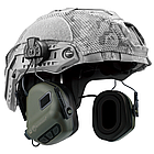 Навушники Активні на шолом каску Earmor M31H PLUS Green, фото 3