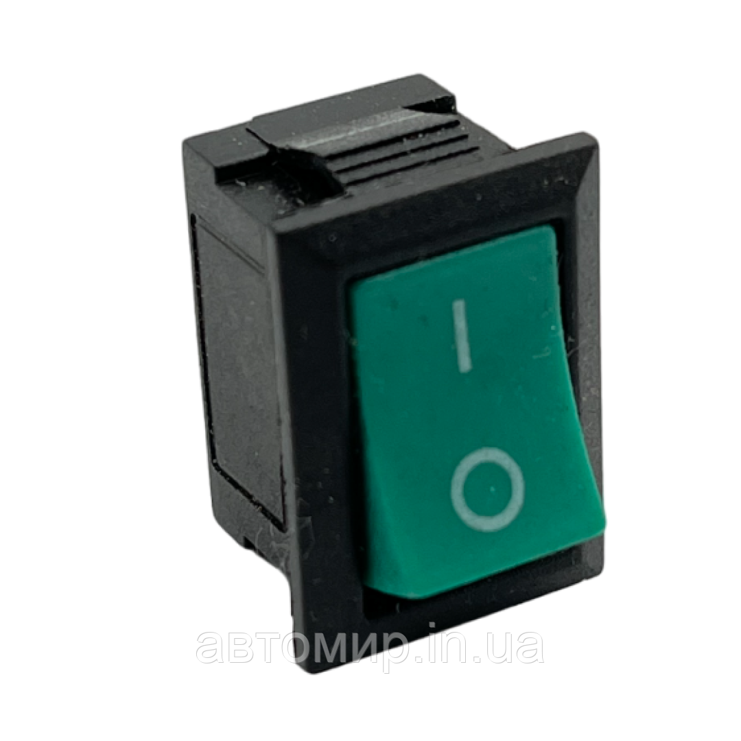 Автомобільна кнопка-перемикач прямокутної форми бірюзового кольору 12-220V, 2 положення FL-262897, фото 1