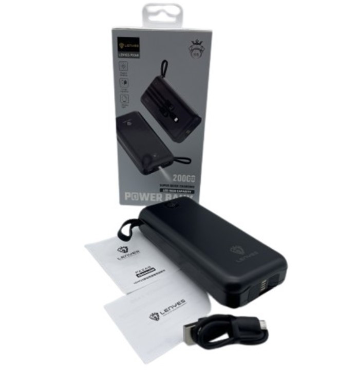 Повербанк Lenyes PX268 20000mAh PD Quick Charge Power Bank із швидкою зарядкою, фото 1