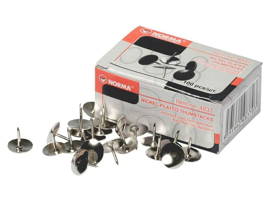 Кнопки 100шт Нікель 4837 norma ТМ NORMA, фото 1