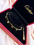 Cartier браслет лав позолота 18 К/ Браслет Картьє з викруткою/ Браслет LOVE, фото 7