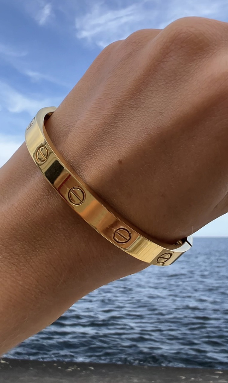 Cartier браслет лав позолота 18 К/ Браслет Картьє з викруткою/ Браслет LOVE