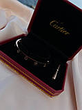 Браслет Cartier  із викруткою позолота / Красива подарункова упаковка - коробочка з оксамитом та пакет, фото 6