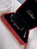 Браслет Cartier  із викруткою позолота / Красива подарункова упаковка - коробочка з оксамитом та пакет, фото 7