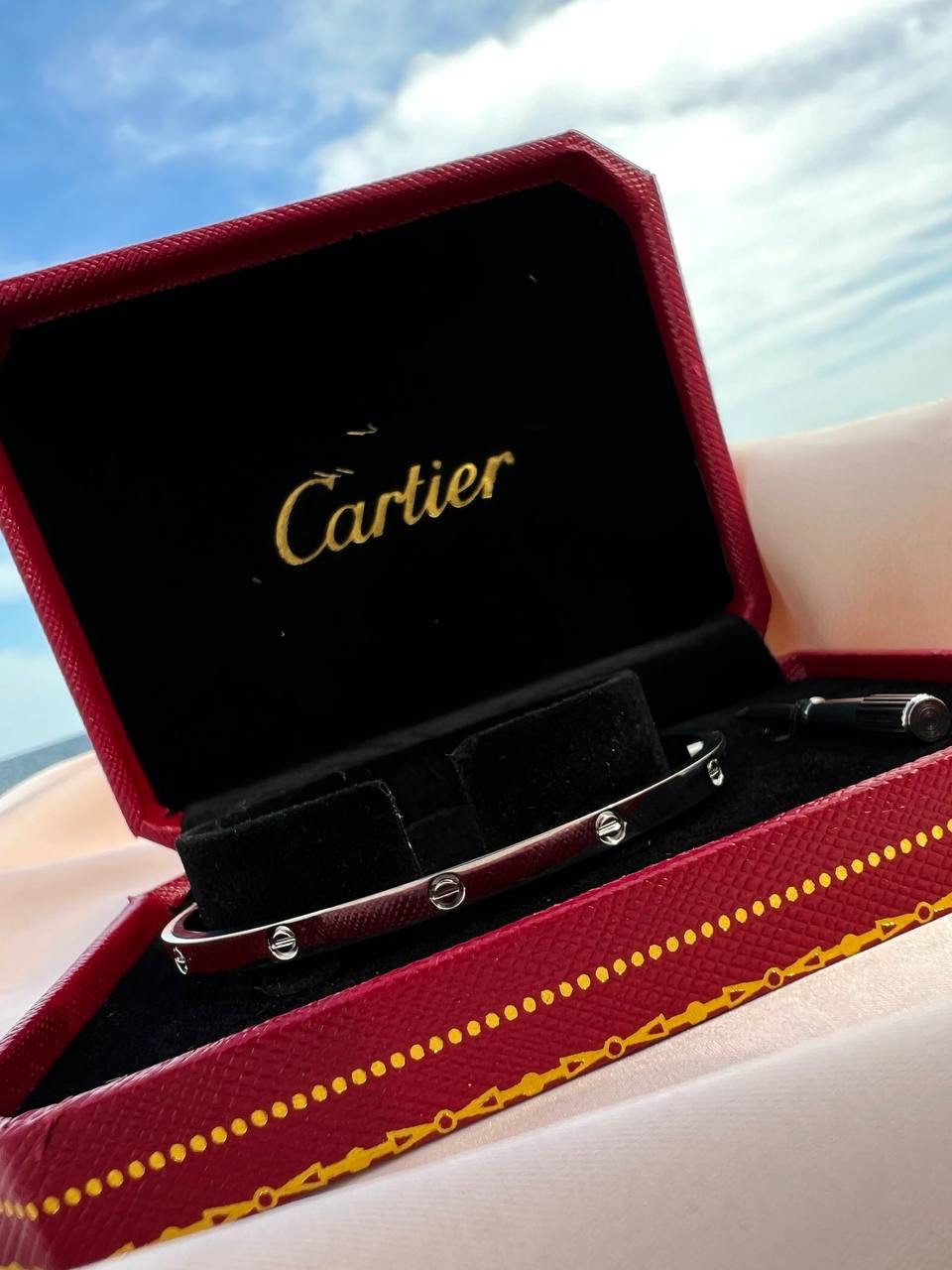 Браслет Лав LOVE / Браслет Cartier з викруткою / Красива подарункова упаковка - коробочка з оксамитом та пакет