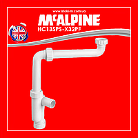 Сифон для умивальника з подовжувачем пристінний з ревізією без зливу 1 1/4х32 мм HC13SPS-X32PF McAlpine