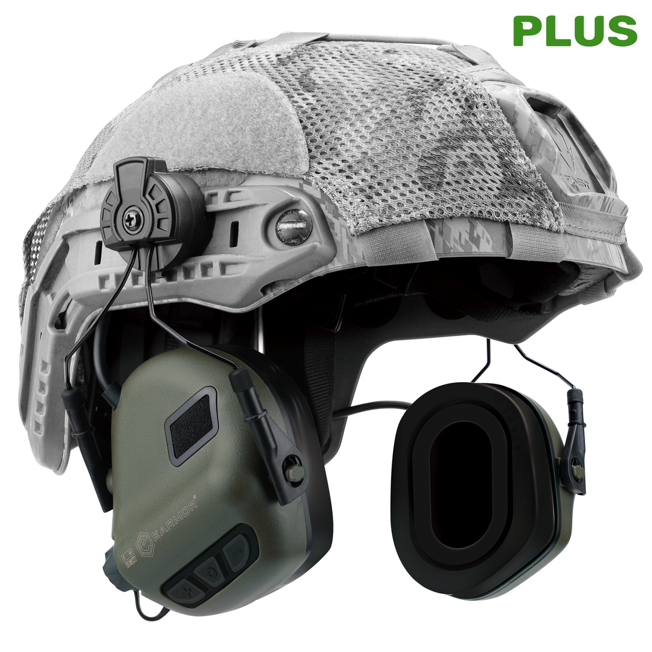 Навушники для стрільби Активні на шолом Opsmen Earmor M31H PLUS Olive, фото 1
