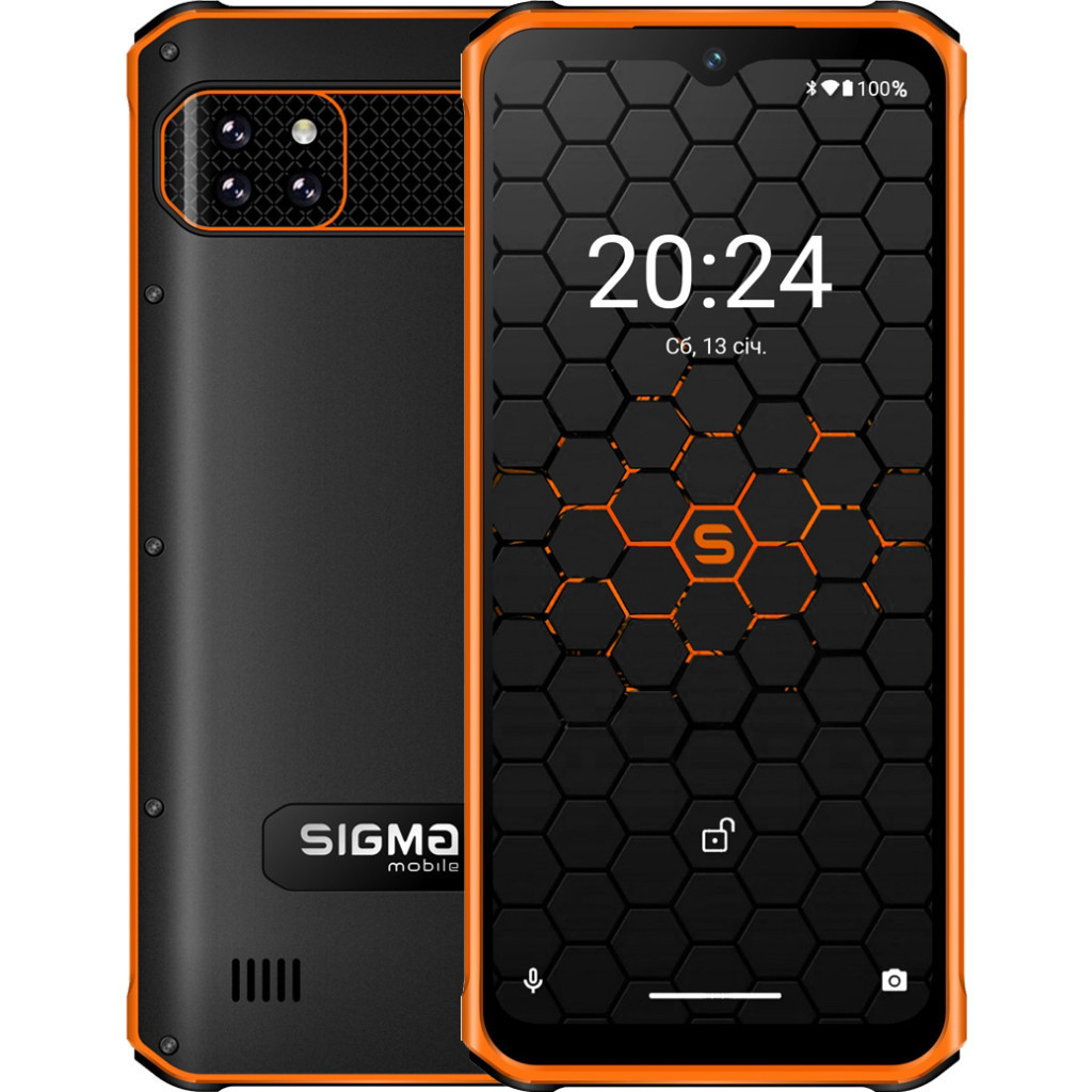 Смартфон Sigma X-treme PQ56 6/128GB Black Orange, фото 1