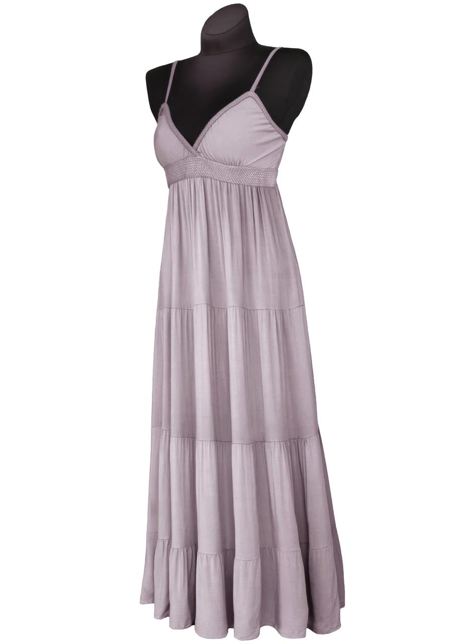 Сарафан віскозний довгий максі Італія Пудровий Free size, фото 1