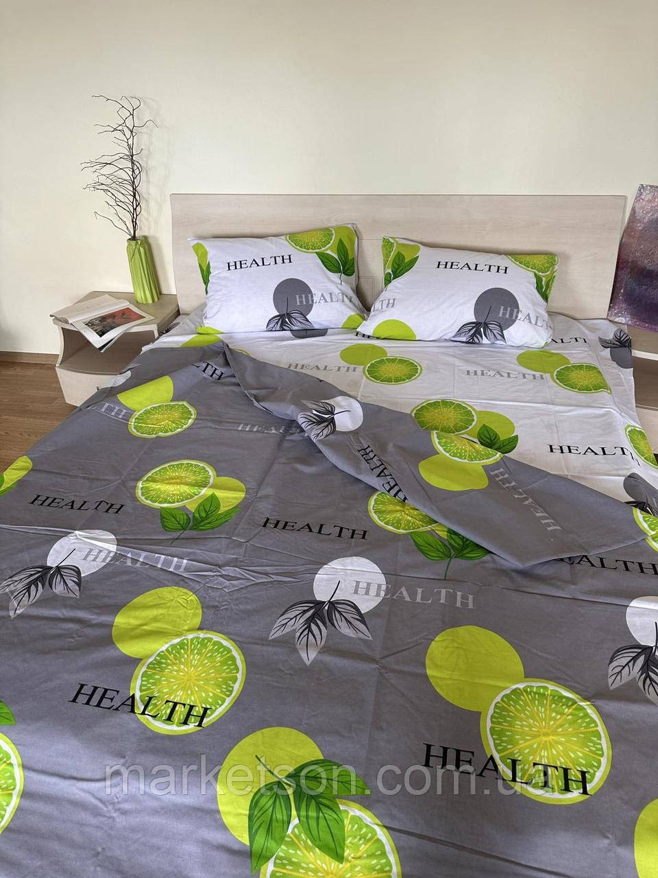 Дитяча полуторна постільна білизна Лайм