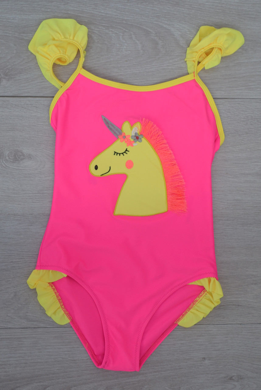 Закритий купальник для дівчаток з єдинорогом, 28-36 разів, фото 1