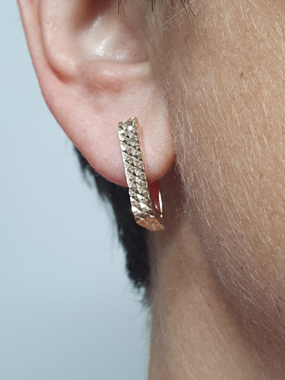 Золоті сережки з алмазною гранню. 210178_А