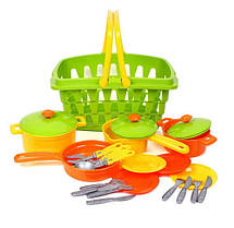 Ігровий кухонний набір посуду в кошику, Технок, 4456
