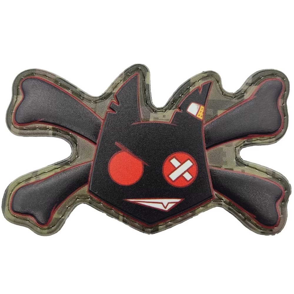 Патч / шеврон Чортеня з кістками чорний