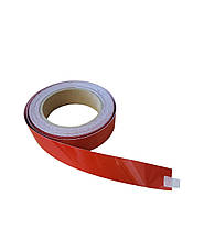 Світловідбивна стрічка самоклейка 2,5 см красная 1м