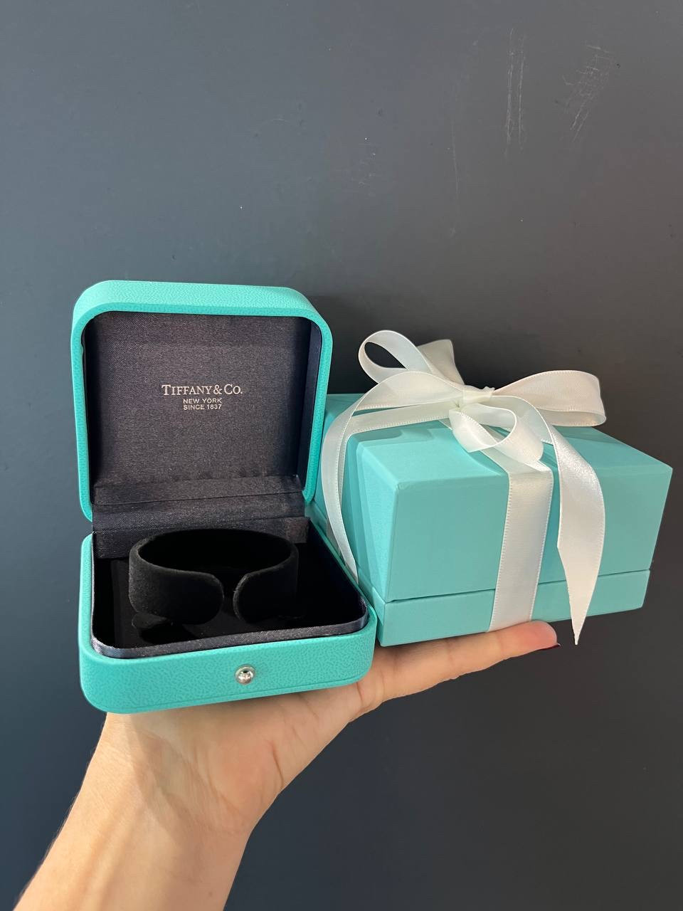 Tiffany / Тіффані подарункове паковання під браслет — коробочка, зовнішня коробочка, пакет, мішечок, картка