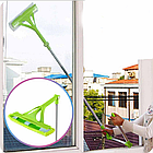 Швабра для миття вікон 2в1 AA11-2 / Щітка для вікон зі скребком / Телескопічна швабра, фото 9