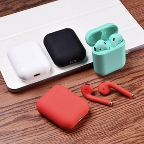 Бездротові сенсорні bluetooth-навушники inPods 12 c кейсом, червоні, фото 3