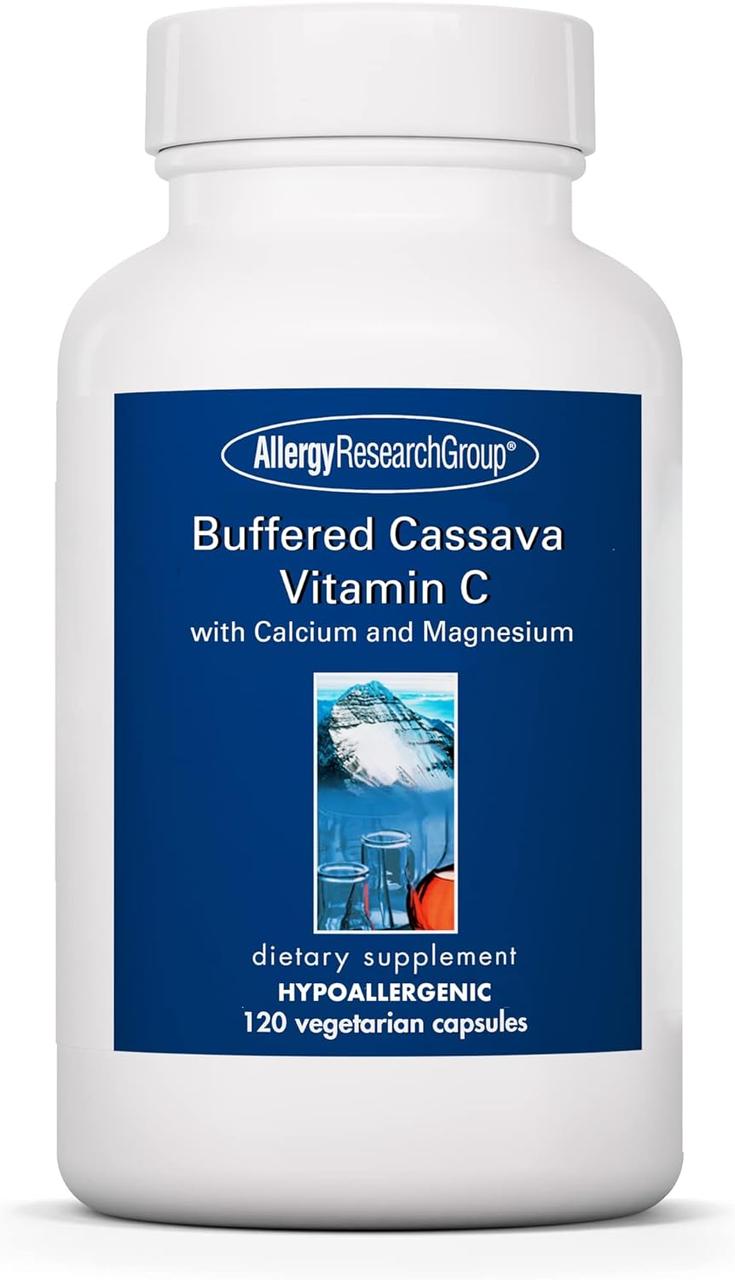 Allergy Research Buffered Cassava Vitamin C / Буферизований вітамін C з кальцієм і магнієм 120 капсул, фото 1