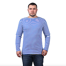 Тельняшка ВДВ чоловіча з довгим рукавом трикотаж бавовна, в'язана смуга, фото 4