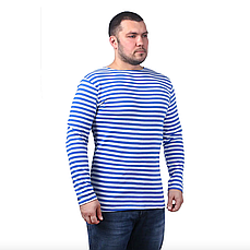 Тельняшка ВДВ чоловіча з довгим рукавом трикотаж бавовна, в'язана смуга, фото 3