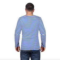 Тельняшка ВДВ чоловіча з довгим рукавом трикотаж бавовна, в'язана смуга, фото 5