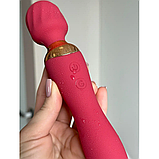 Вібратор-мікрофон 2в1, Силіконовий вібромасажер, стимулятор ергономних зон, Інтимні іграшки, фото 8