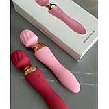 Вібратор-мікрофон 2в1, Силіконовий вібромасажер, стимулятор ергономних зон, Інтимні іграшки, фото 5